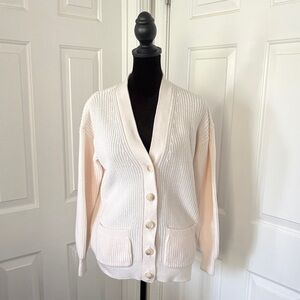 Loft Girlfriend Cream Cardigan Sweater